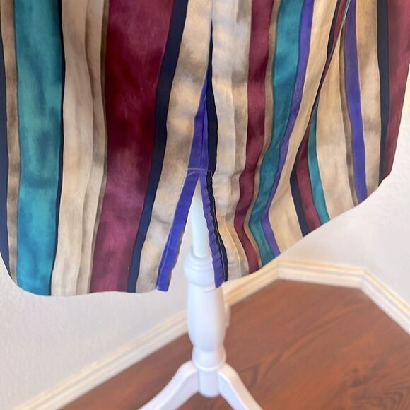 Women's N Touch Long Sleeve Vertical Striped Tunic Top ~ Size 16 - Picture 3 of 6